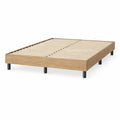 Sengeramme med lamelbund 180 x 200 cm i natur eg og sort